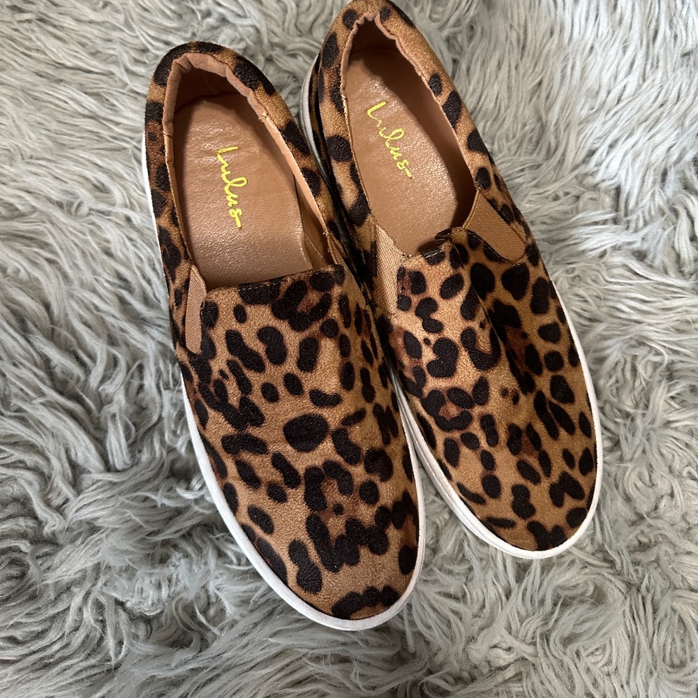 Cheetah platform sandals